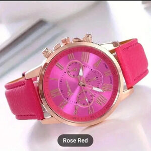 Elegant Women's Quartz Watches with Roman Numerals: A Timeless pink. NWT